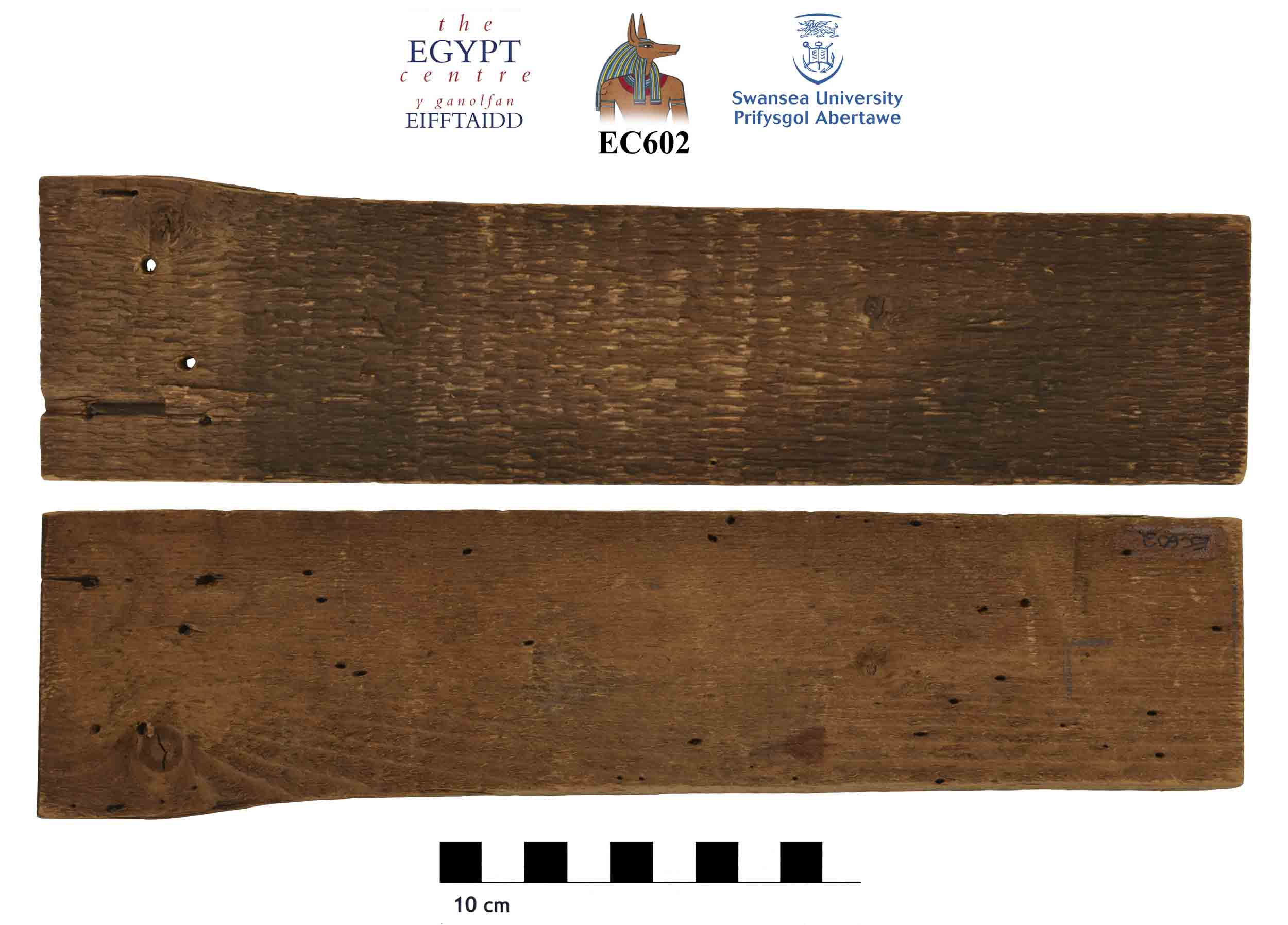 Image for: Wooden object, possibly a base from a funerary figure, or part of a coffin